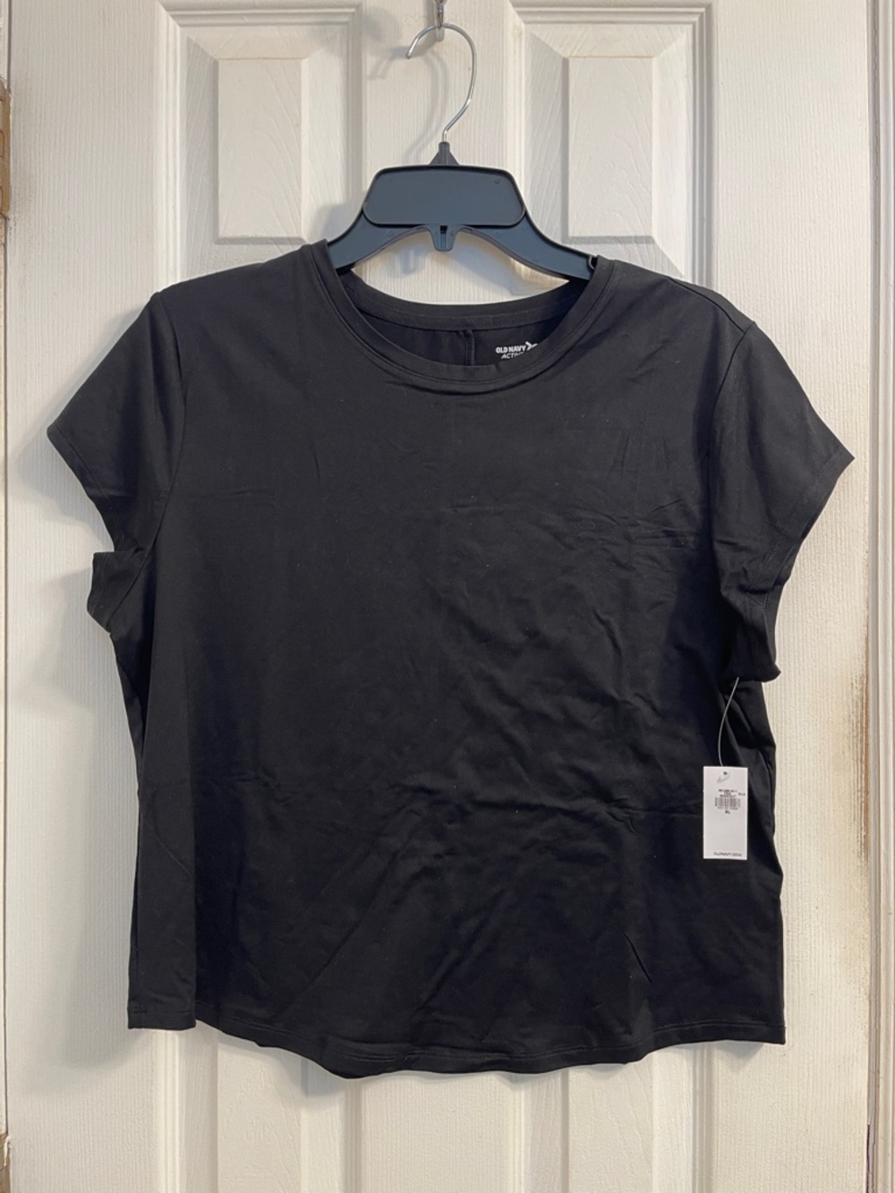 NWT XL Old Navy Active Black StudioSmooth Short-Sleeve Base Layer Top